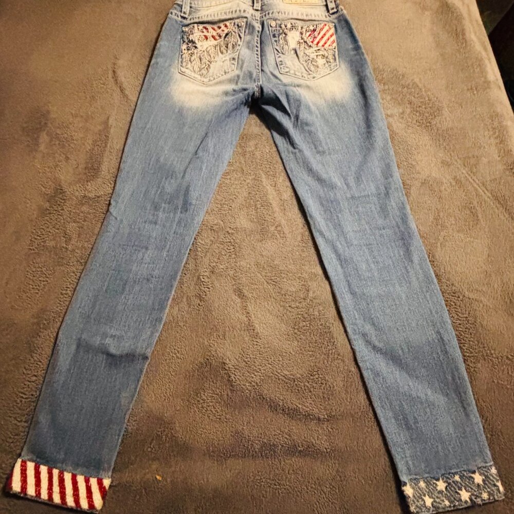 Miss Me Women's American Flag Jeans Size 30 - Picture 4 of 8